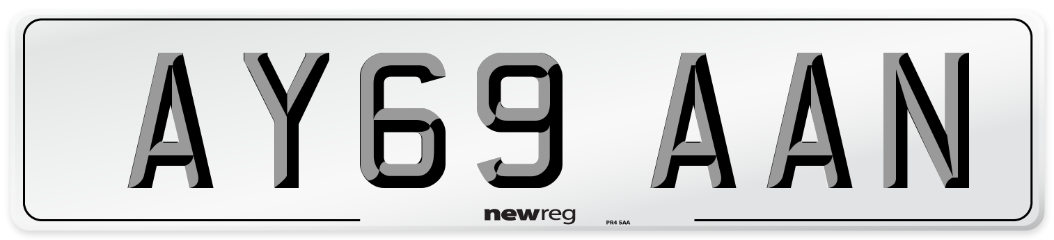 AY69 AAN Number Plate from New Reg